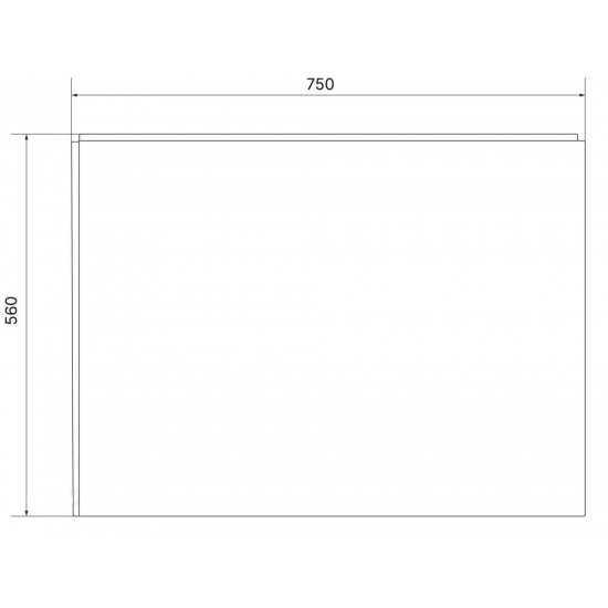 Экран для ванны торцевой 1МАРКА Flat 75 L левый