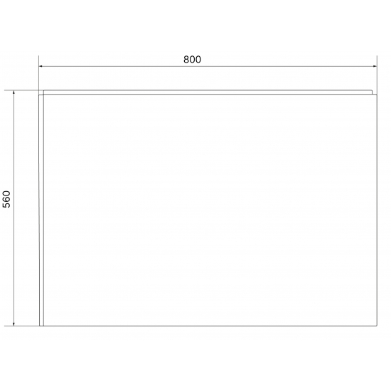 Экран для ванны торцевой 1МАРКА Flat 80 R правый