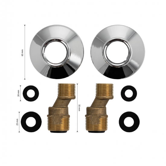 Эксцентрики MAK 6636 пара 2 штуки, с отражателями, латунь