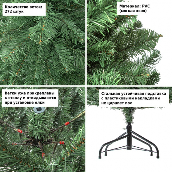 Ёлка искусственная Royal Christmas Dakota Reduced PVC 150см