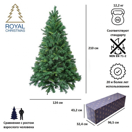 Ёлка искусственная Royal Christmas Dakota-Washington Mix Promo PVC 210см
