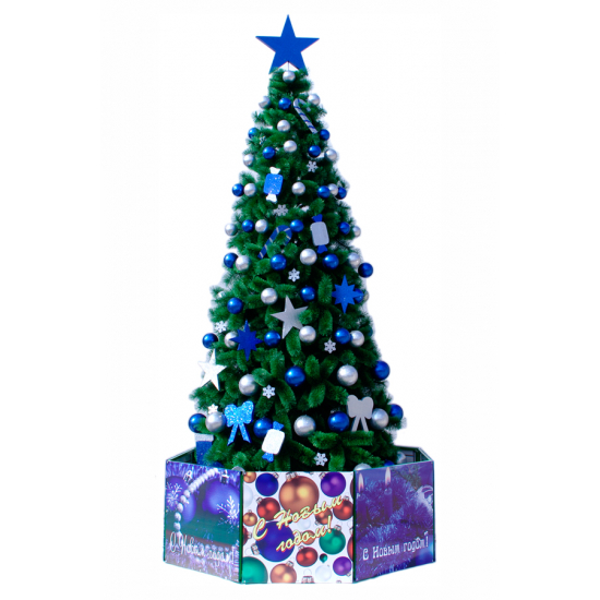 Ёлка ствольная Виктория  3 метра Зеленая Леска