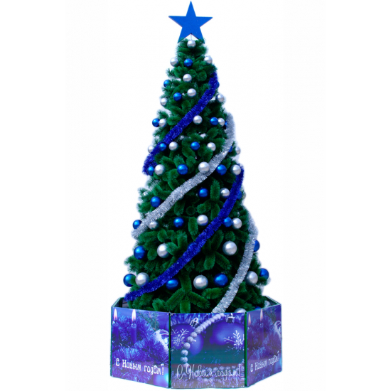 Ёлка ствольная Виктория  3 метра Зеленая Леска