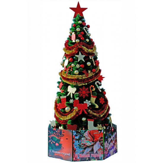 Ёлка ствольная Виктория  3 метра Зеленая Леска