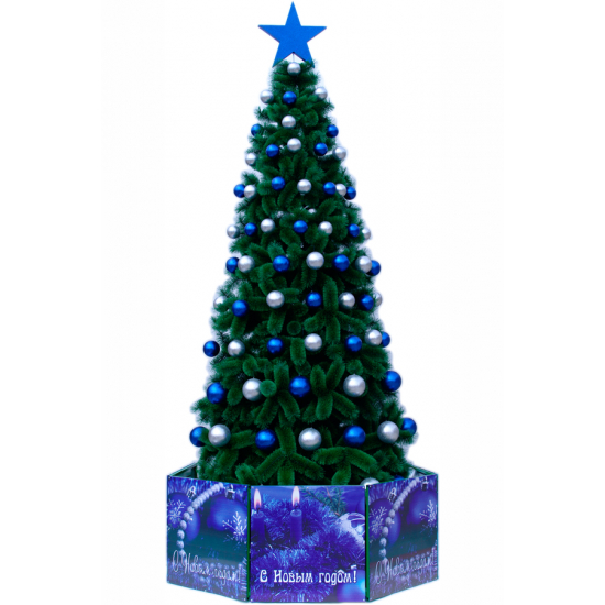 Ёлка ствольная Виктория  4 метра Зеленая Леска