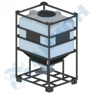 Ёмкость AНИОН КМГ1100МШК объем 1100 л. с шибер заслонкой