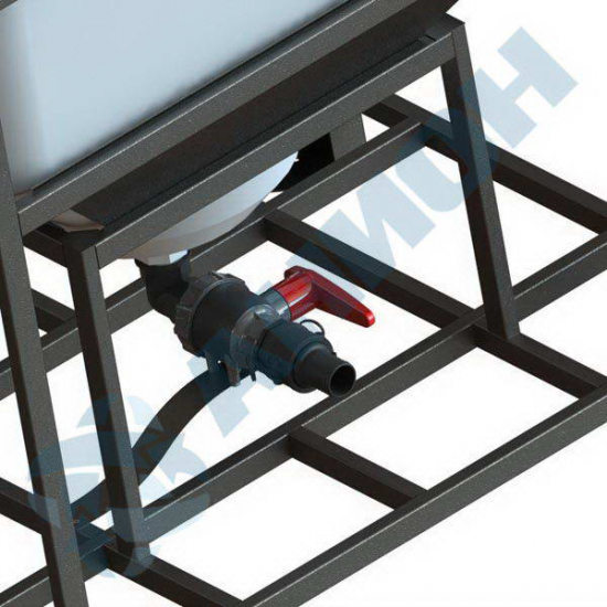 Ёмкость AНИОН КСГМГ1100МК2С2 объем 1100 л. с дыхательным клапаном, полным сливом