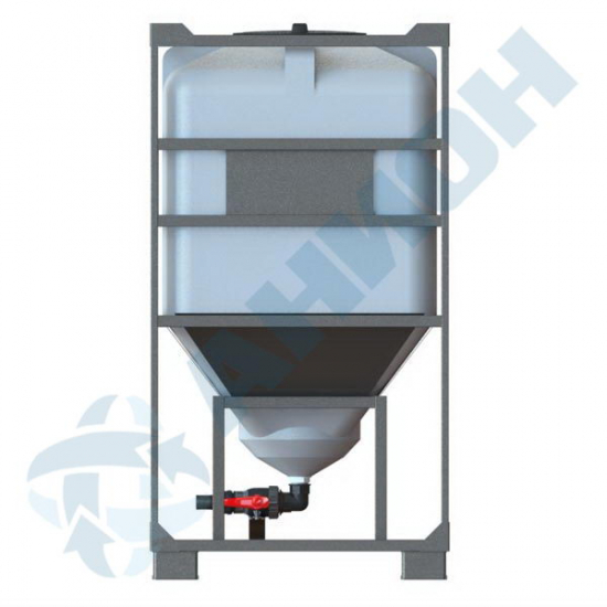 Ёмкость AНИОН КСГМГ1100МК2С2 объем 1100 л. с дыхательным клапаном, полным сливом