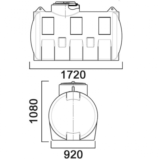 Ёмкость AНИОН МН1000УФК3 объем 1000 литров усиленная с поплавковым клапаном жёлтая