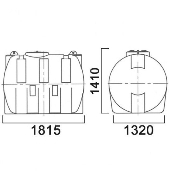 Ёмкость AНИОН МН2100ФК2 объем 2100 литров с дыхательным клапаном синяя