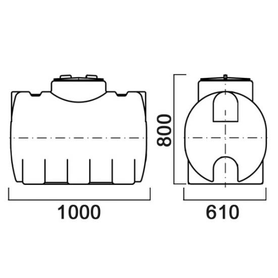 Ёмкость AНИОН МН300ФК3З объем 300 литров с поплавковым клапаном и сливом жёлтая