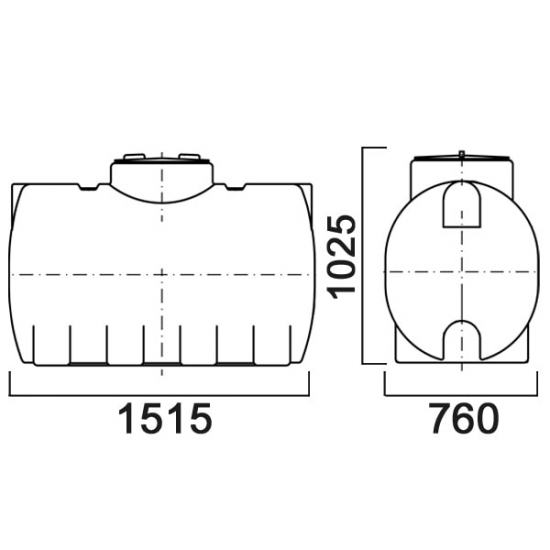 Ёмкость AНИОН МН750ФК2З объем 750 литров с дыхательным клапаном и сливом синяя