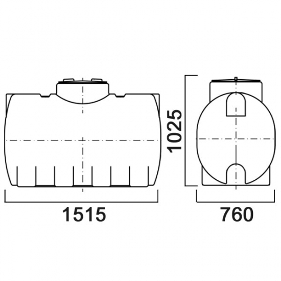 Ёмкость AНИОН МН750ФК3З объем 750 литров с поплавковым клапаном и сливом жёлтая