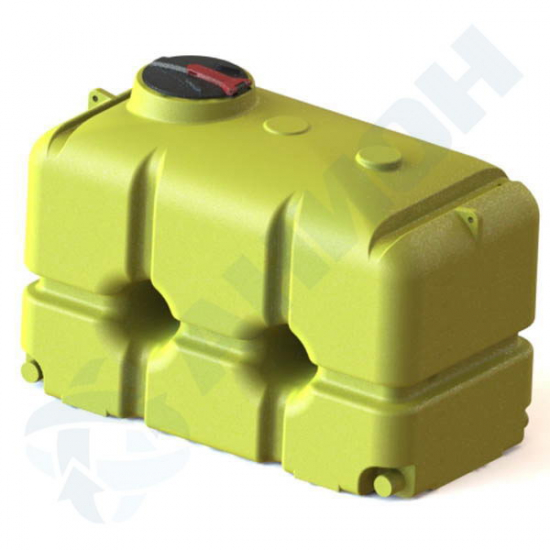 Ёмкость AНИОН МП2500ФК3_П100 объем 2500 литров с поплавковым клапаном, со сливными патрубками жёлтая