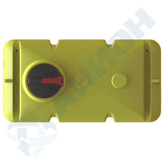 Ёмкость AНИОН МП2500ФК3_П100 объем 2500 литров с поплавковым клапаном, со сливными патрубками жёлтая