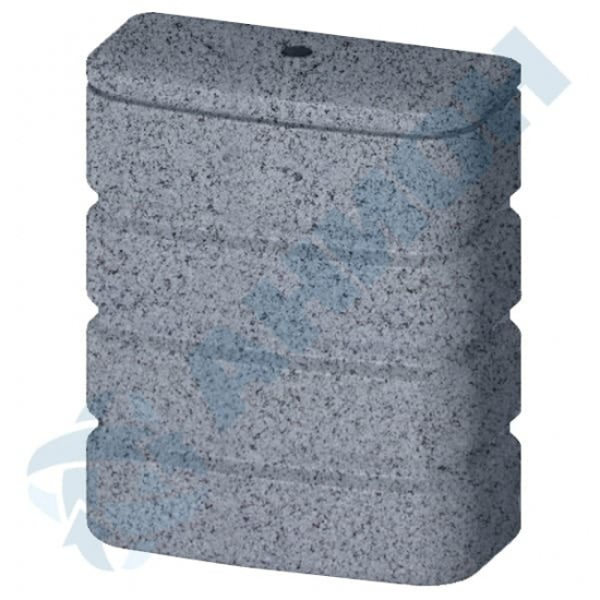 Ёмкость AНИОН НБ150Нгр объем 150 литров навесная прямоугольная, с кронштейном серый гранит