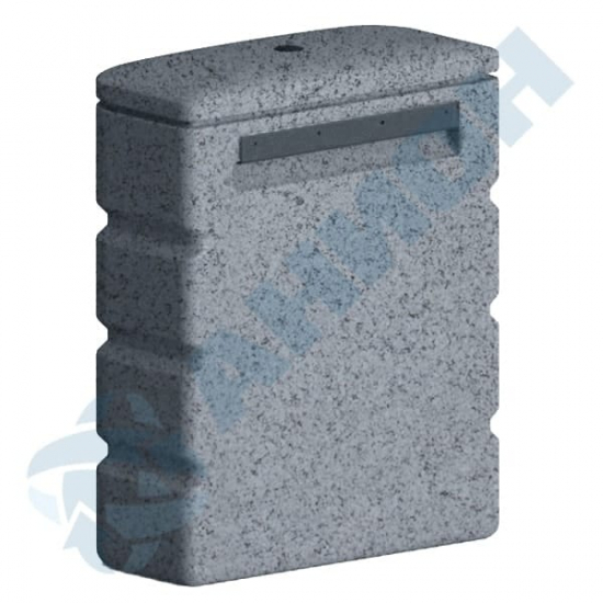 Ёмкость AНИОН НБ150Нгр объем 150 литров навесная прямоугольная, с кронштейном серый гранит