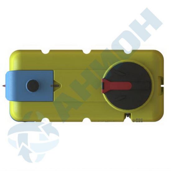 Ёмкость AНИОН ОНРП800К3 объем 800 литров с промывочным бачком и рукомойником жёлтая