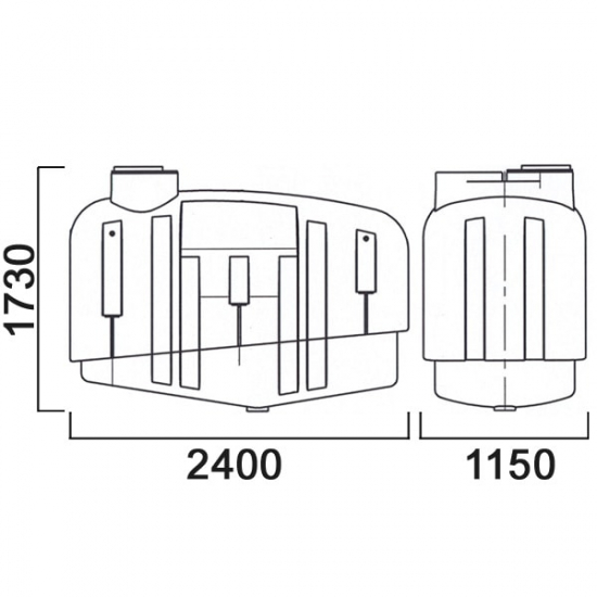 Ёмкость AНИОН ОПЛ_3000ФК3 объем 3000 литров жёлтая