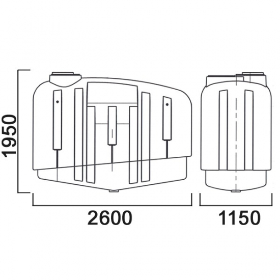 Ёмкость AНИОН ОПЛ_4000ФК3 объем 4000 литров жёлтая