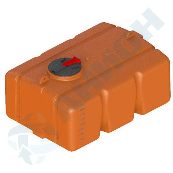 Ёмкость AНИОН П2000ФК3 объем 2000 литров с поплавковым клапаном оранжевая