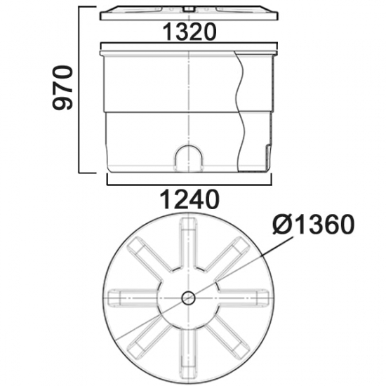 Ёмкость AНИОН СТУ1001К объем 1000 литров белая