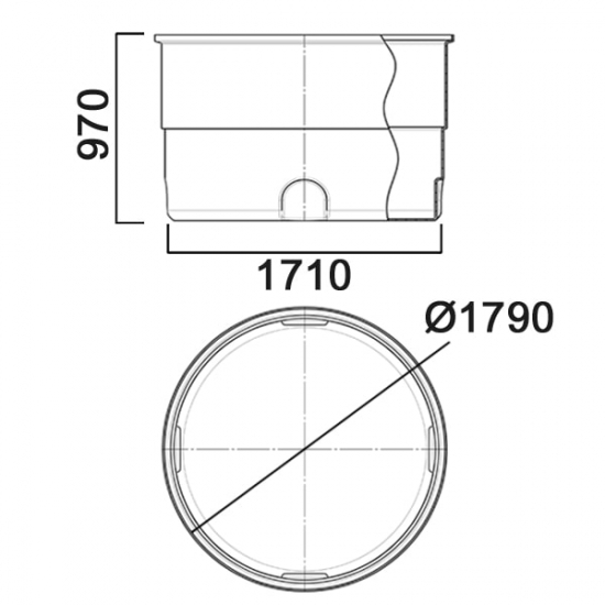 Ёмкость AНИОН СТУ2002 объем 2000 литров белая