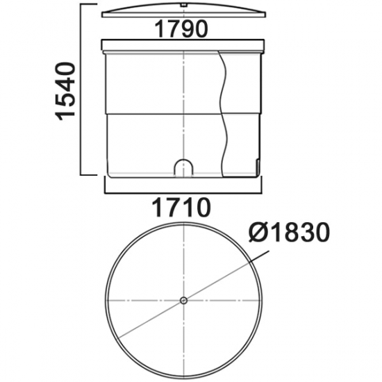 Ёмкость AНИОН СТУ3000К объем 3000 литров белая