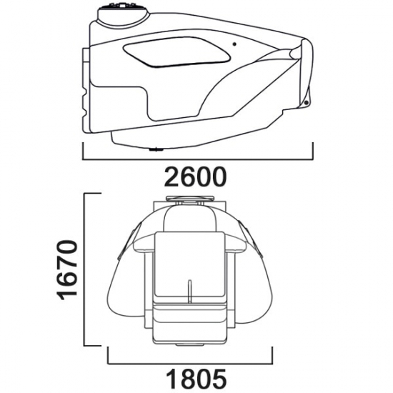 Ёмкость AНИОН Z3700ФК3 объем 3600 литров жёлтая