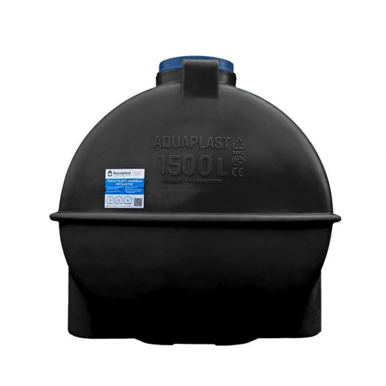 Ёмкость AQUAPLAST ОГ1500 объём 1500 литров чёрная