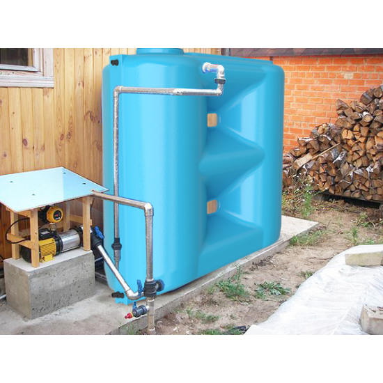 Ёмкость AQUATECH Combi W-1500 BW объем 1500 литров сине белая