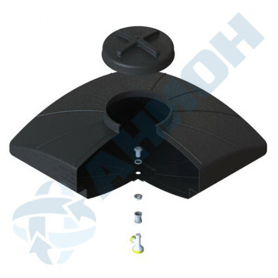 Ёмкость для душа AНИОН Д250А_КОМ объем 250 литров чёрная, с лейкой