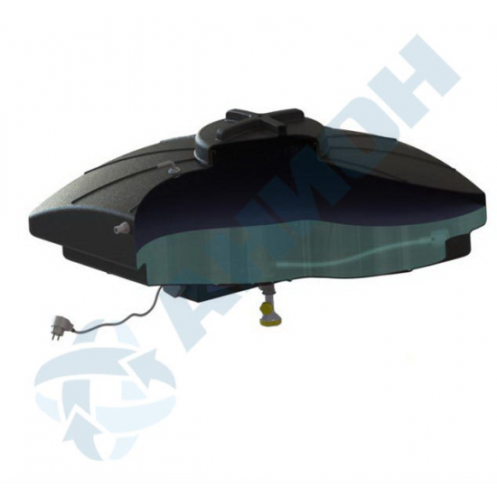 Ёмкость для душа AНИОН Д250ЭО объем 250 литров с подогревом чёрная