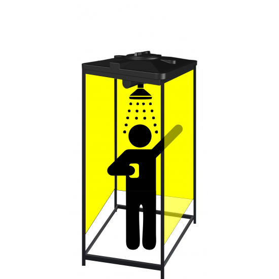 Ёмкость для душа AQUATECH 950x950x305  объем 120 литров чёрная