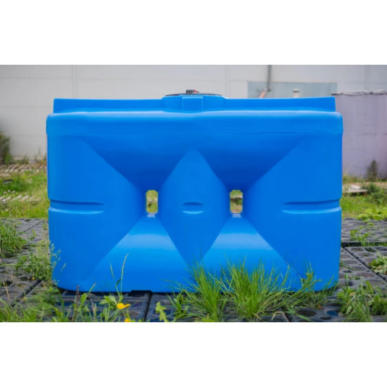 Ёмкость ЭкоПром S2000 объем 2000 литров с дыхательным клапаном синяя
