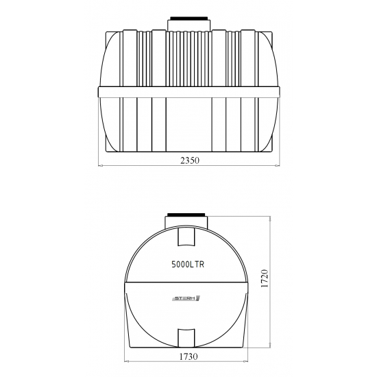 Ёмкость STERH Gor 5000 blue 531325 объем 5000 литров синяя