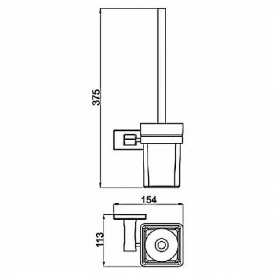 Ершик GAPPO G0710-6 настенный черный