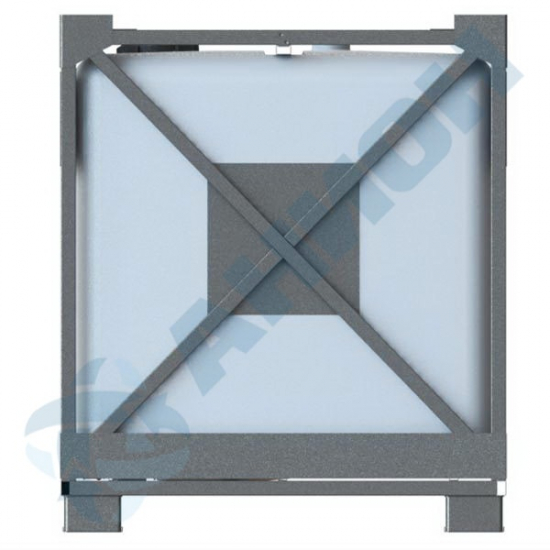 Еврокуб AНИОН КСГМГ1000МК_V1 объем 1000 литров в металлической корзине белый