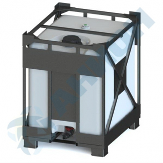 Еврокуб AНИОН КСГМГ1000МСК_ДК1 объем 1000 литров в металлической корзине белый