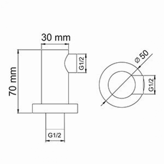 Шланговое подключение WASSERKRAFT Wern A102 хром матовый