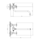 Смеситель для ванны DECOROOM DR54045 хром