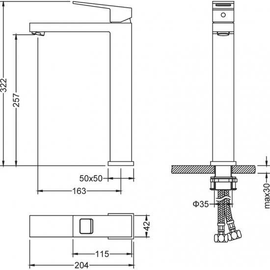 Смеситель для раковины TIMO Briana 7111/00F хром Смеситель для раковины TIMO Briana 7111/00F хром
