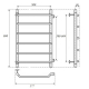 Полотенцесушитель водяной ZOX ЛЦ 80x50x50 6 перекладин Трапеция, с боковым подключением