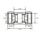 Соединение для полотенцесушителя SMART 1"x1" вн/вн, прямое пара