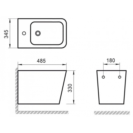 Биде подвесное BELBAGNO Ardente-R BB0520BH