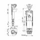 Сливной механизм ALCA PLAST SA2000SK 3/8" CHROM хром нижняя подводка латунь