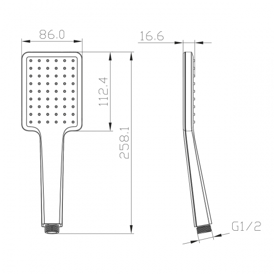 Лейка для душа LEMARK LM8124BL чёрная