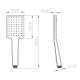 Лейка для душа LEMARK LM8124BL чёрная