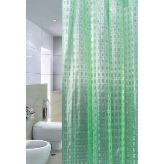 Штора для ванной ZALEL 3D-005 Light green 180x180 