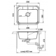 Мойка для кухни EWIGSTEIN Antik 60 1 чаша 595х510 мм кварцевая, иней